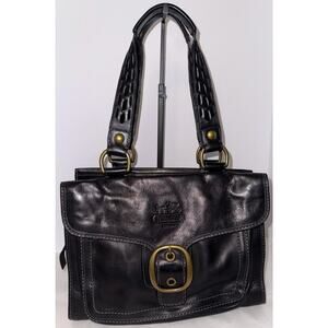 Vintage COACH 11420 Leather Legacy Bleecker Tattersall Satchel Shoulder Purse